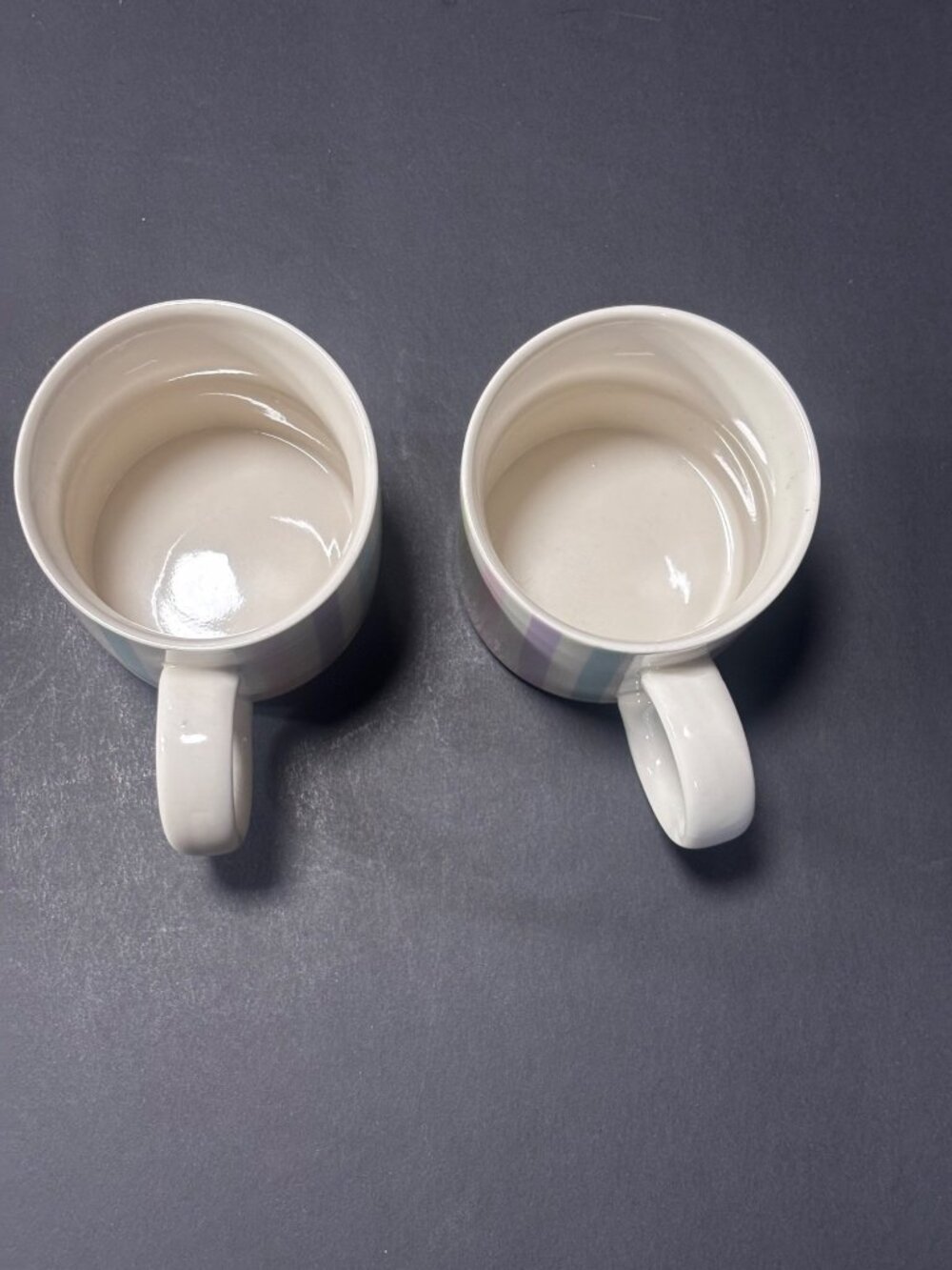 Temp-Tations Presentable By Tara Pastel Striped Ceramic Mugs Set Of 2 - Picture 2 of 6